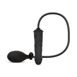 Schwarzer aufblasbarer Dildo mit Pumpe, 14,5 cm, aus der Anal Collection
