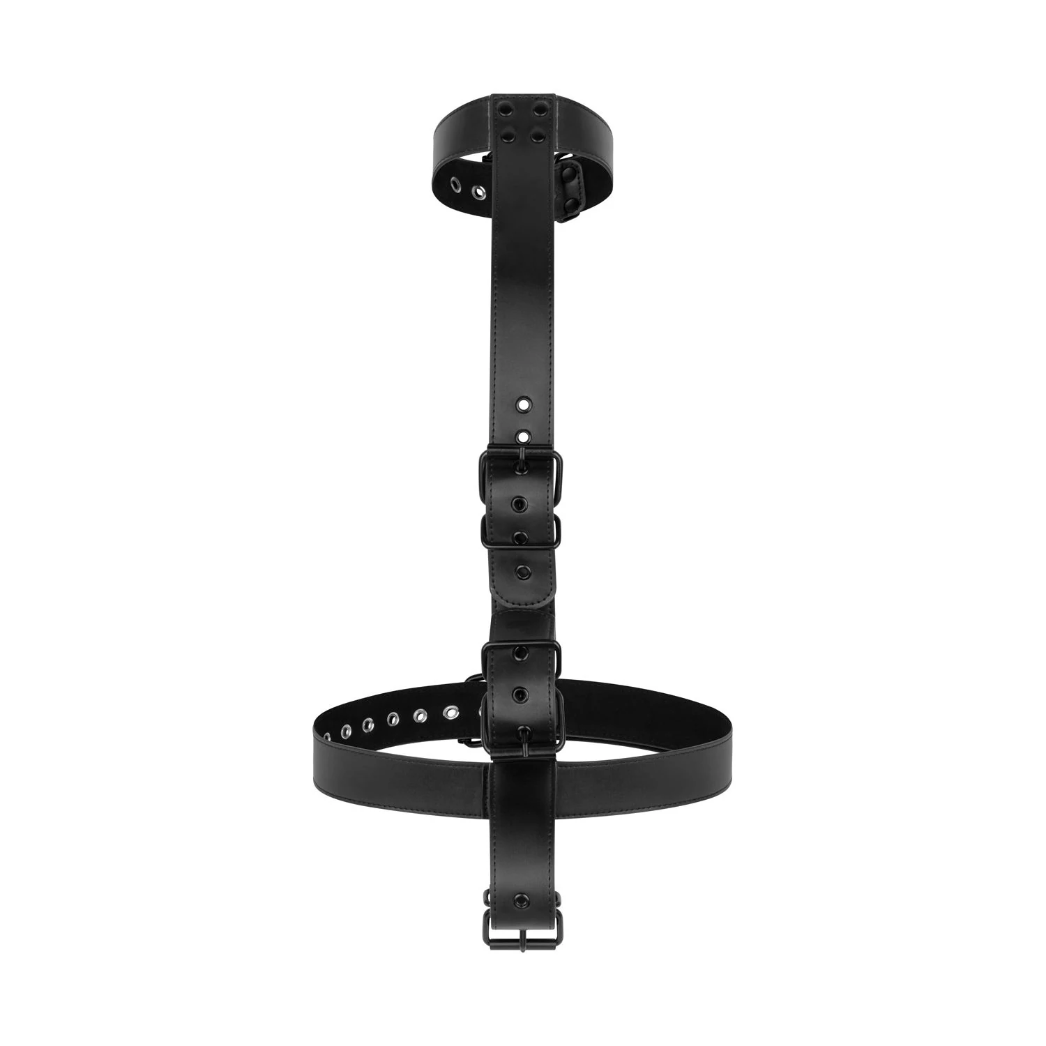 Verstellbares BDSM Set mit Halsband, Fesseln und Rückenriemen