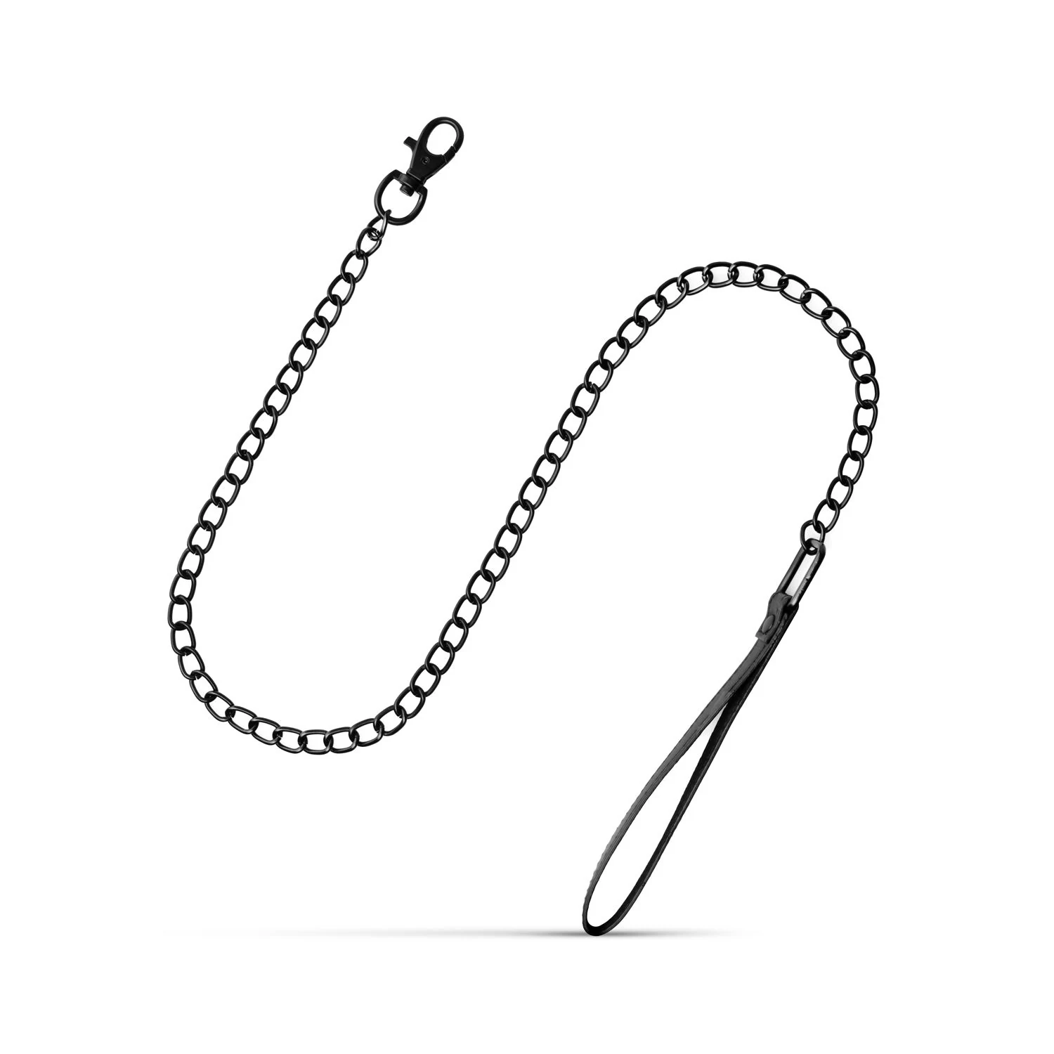BDSM Halsreif mit 73 cm langer Metallkette