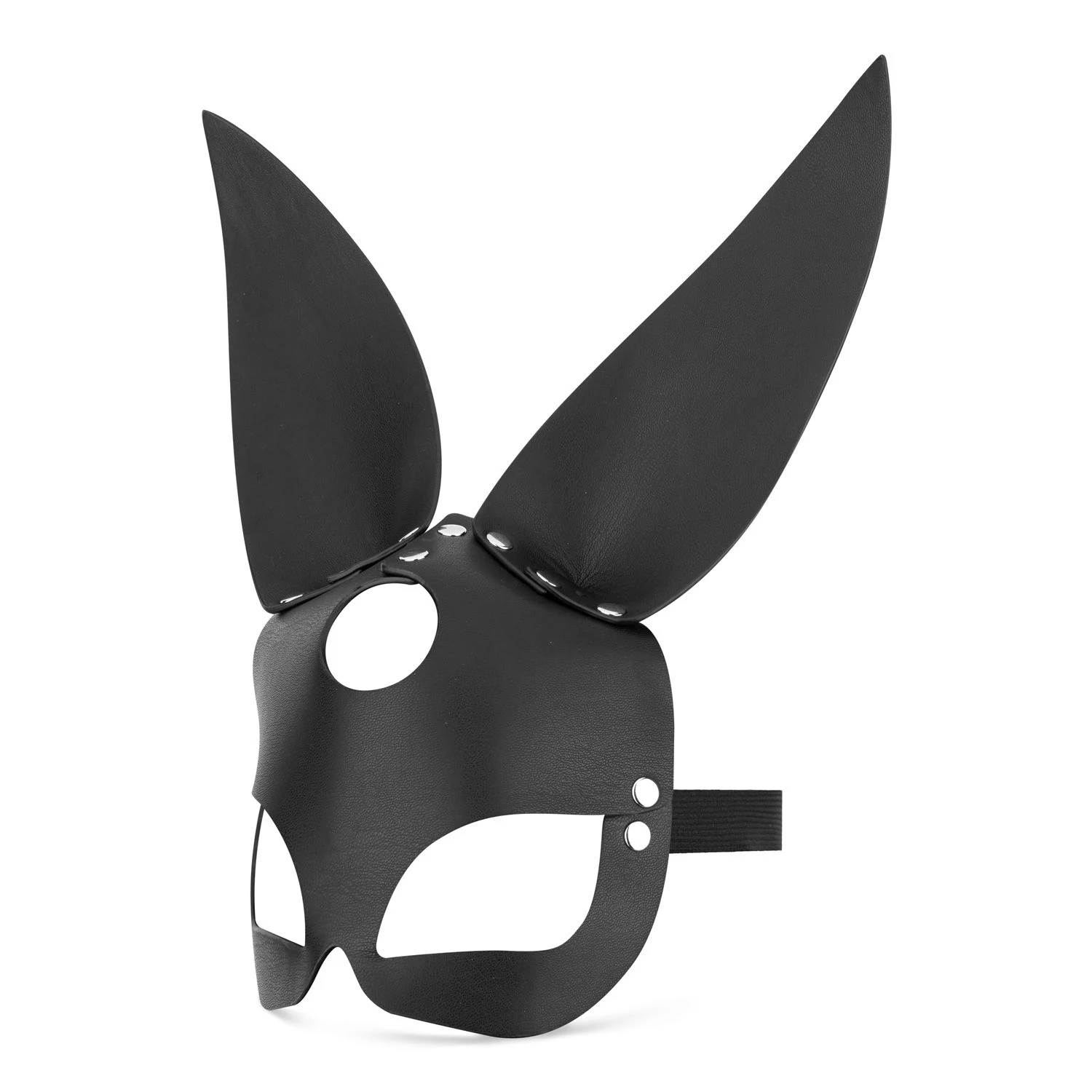 Schwarze BDSM Maske im Hasen-Look für dominante oder submissive Rollen