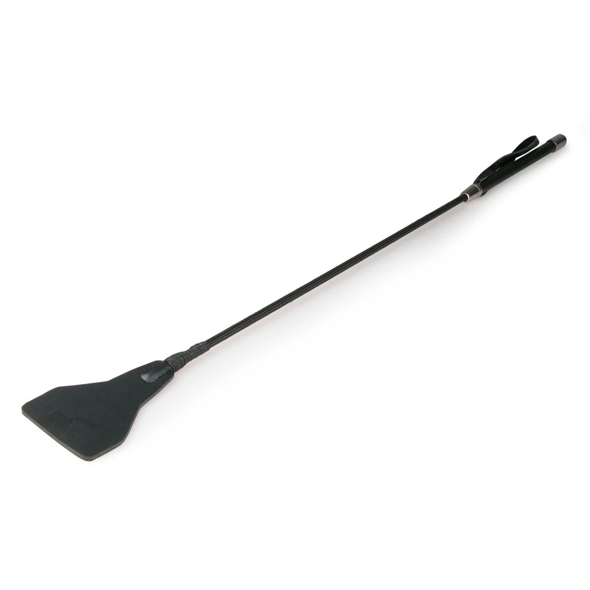 Unisex BDSM Peitsche schwarz aus PU-Leder für SM-Spiele