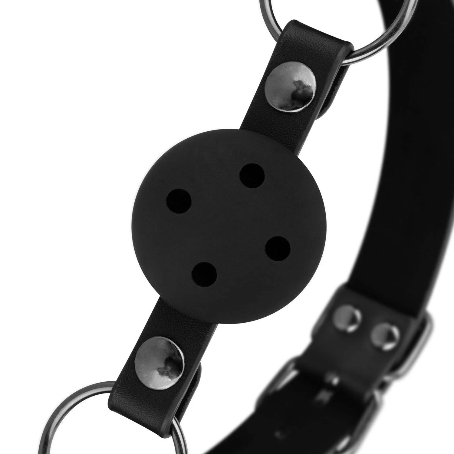 Schwarze Ball Gags im 3er-Set für Bondage und kontrolliertes BDSM-Spiel
