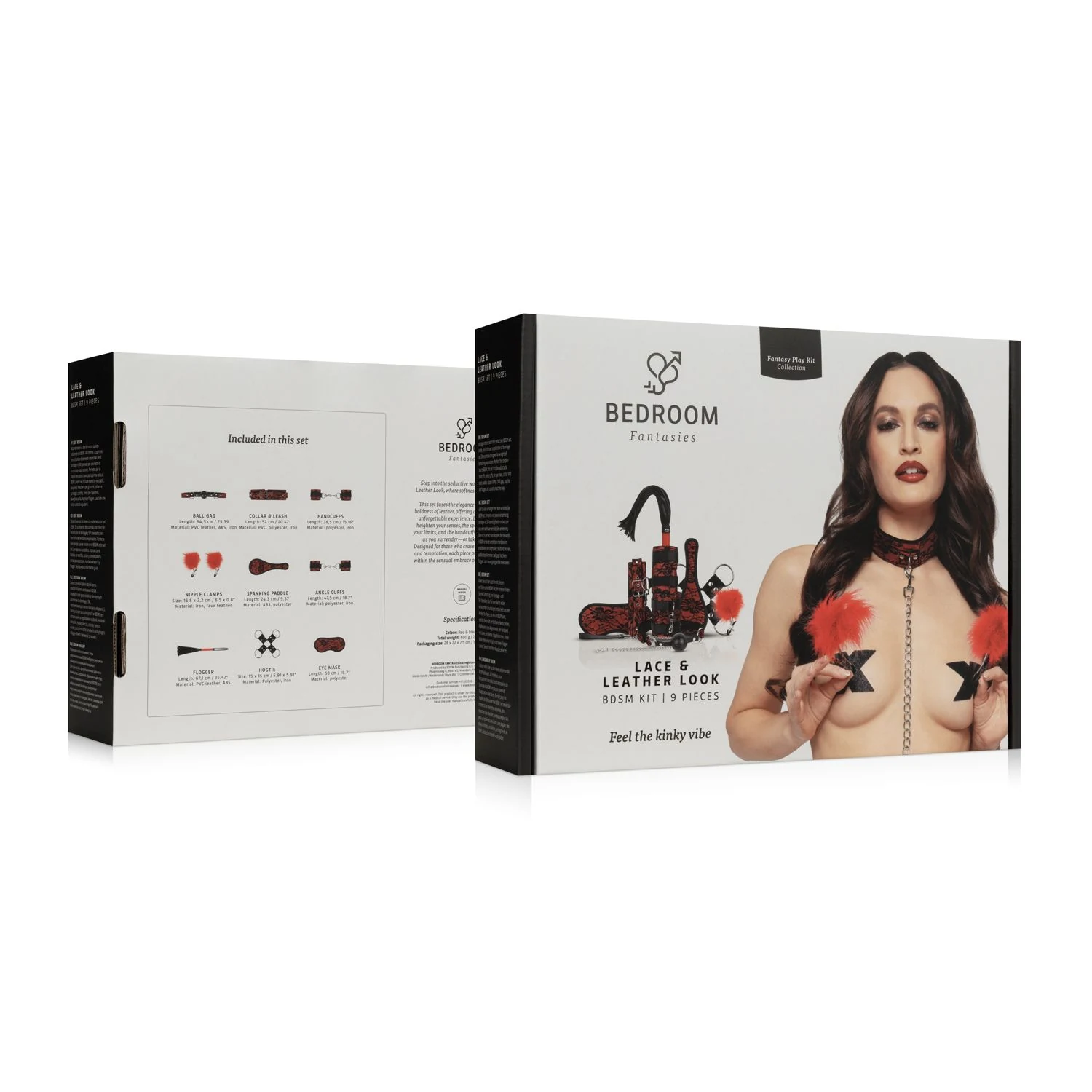 Bedroom Fantasies BF072RED Bondage Set rot mit 8 Teilen