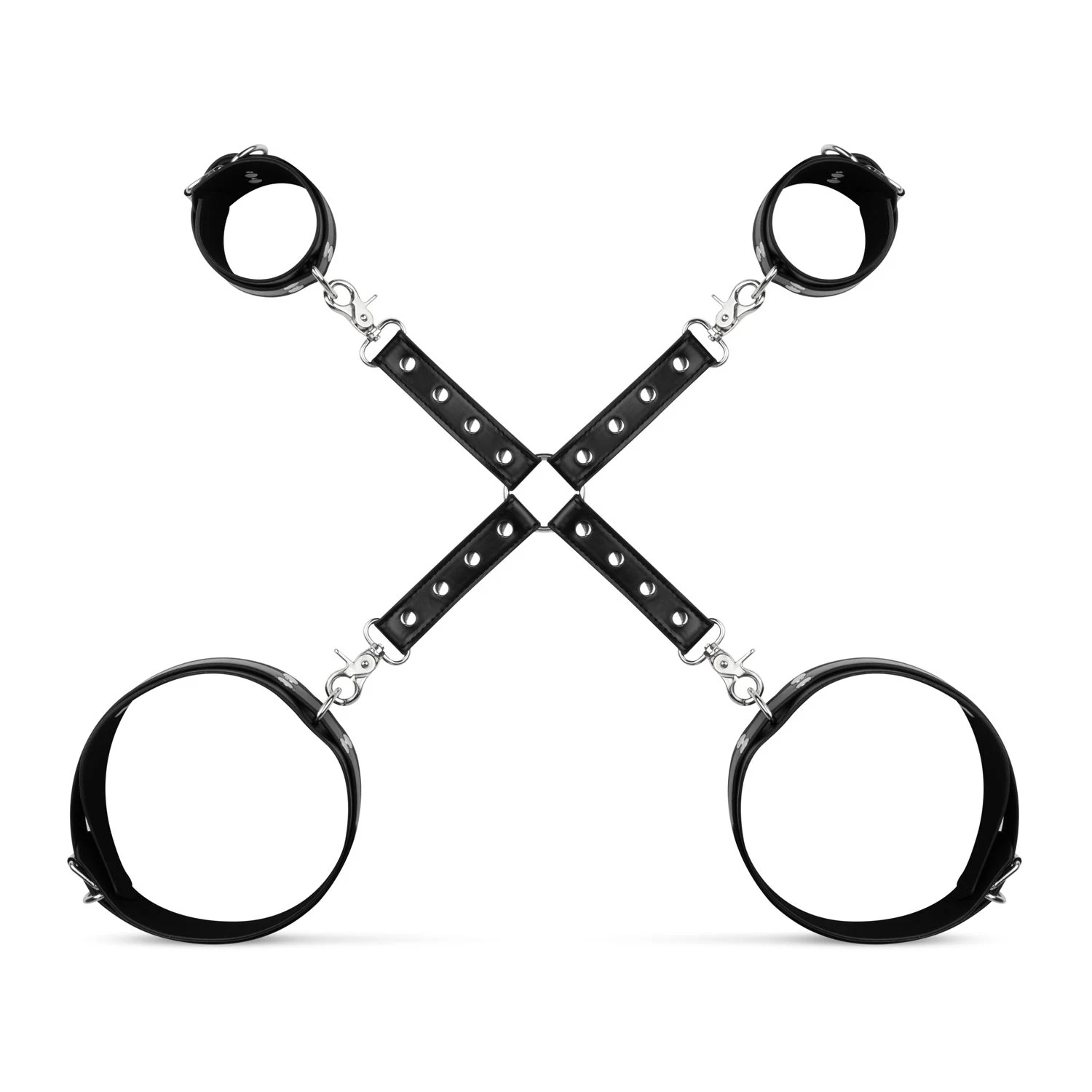 Hogtie Set Schwarz zur Verbindung von Armen und Beinen