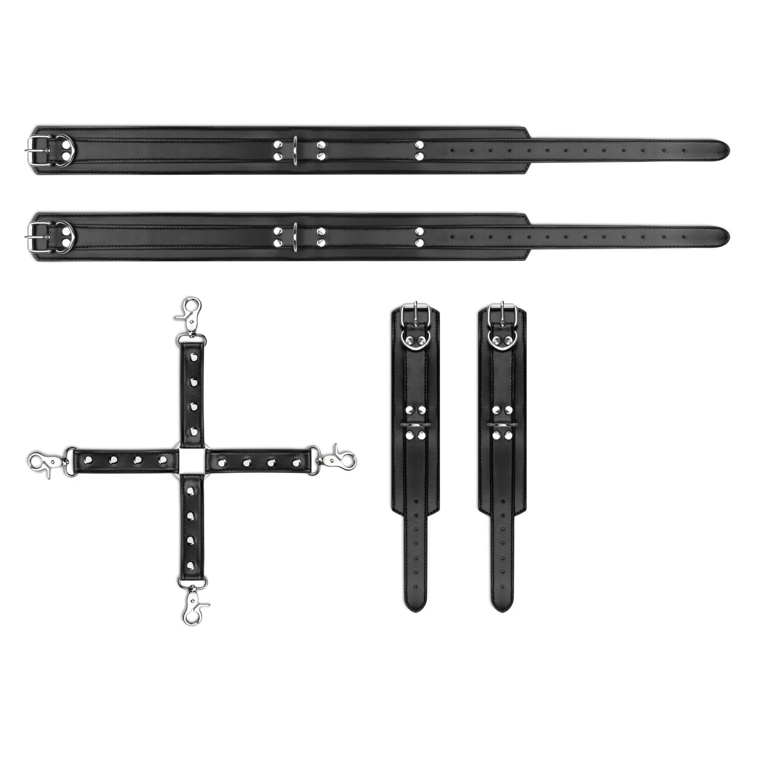 Unisex Fessel Set mit engem und bequemem Sitz in Schwarz