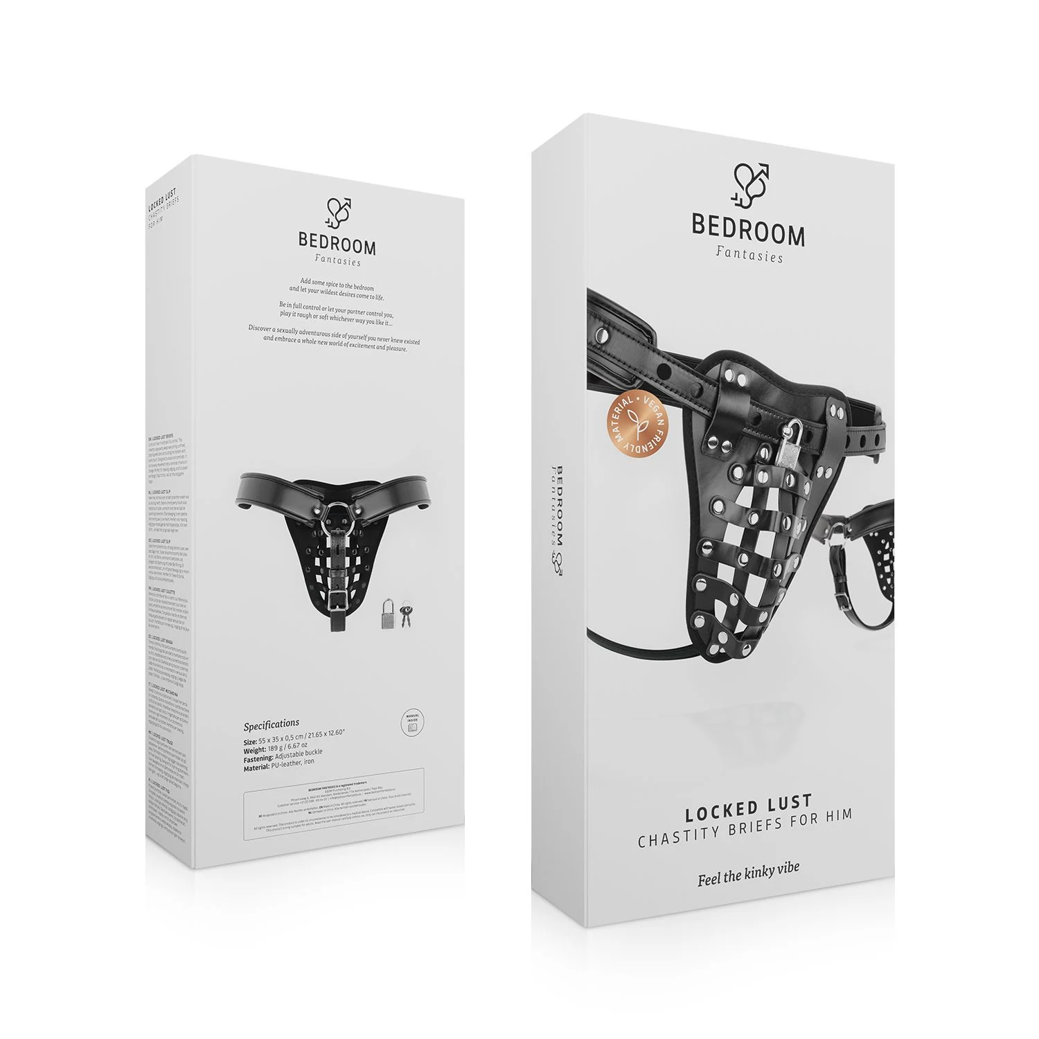 Bedroom Fantasies Chastity Cage Panty Schwarz mit verstellbarer Passform