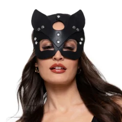 Bedroom Fantasies Kinky Kitty BDSM Katzenmaske in Schwarz mit verstellbaren Riemen