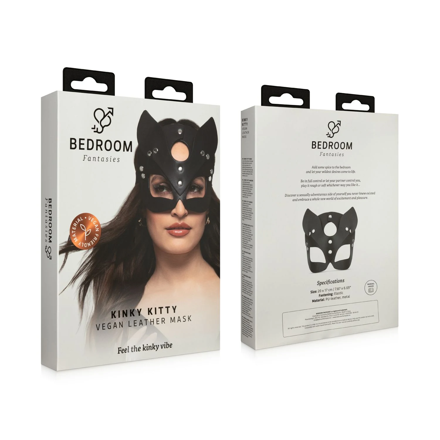 Unisex BDSM Katzenmaske Schwarz mit elegantem Aussehen
