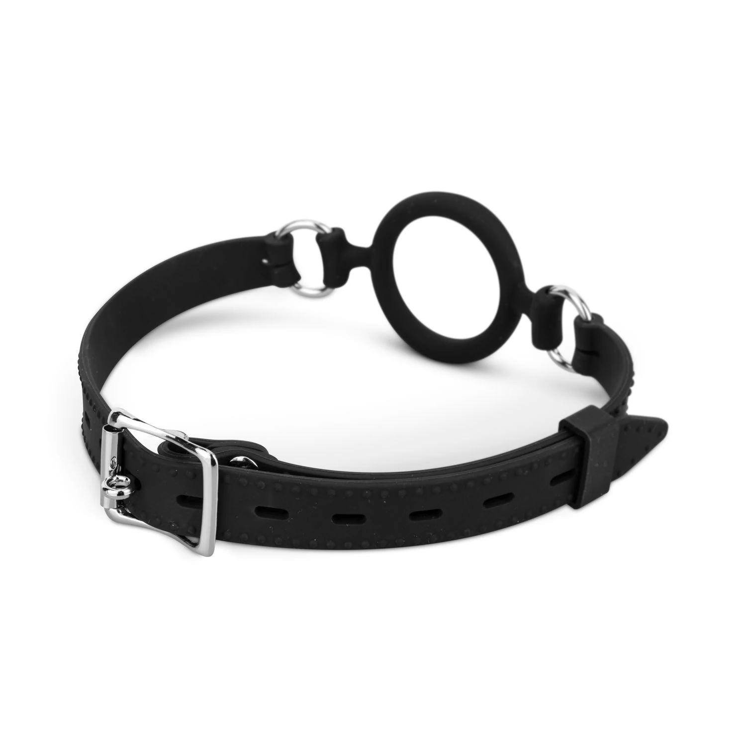 Atmungsaktiver O-Gag in Schwarz, einfach zu benutzen und verstellbar