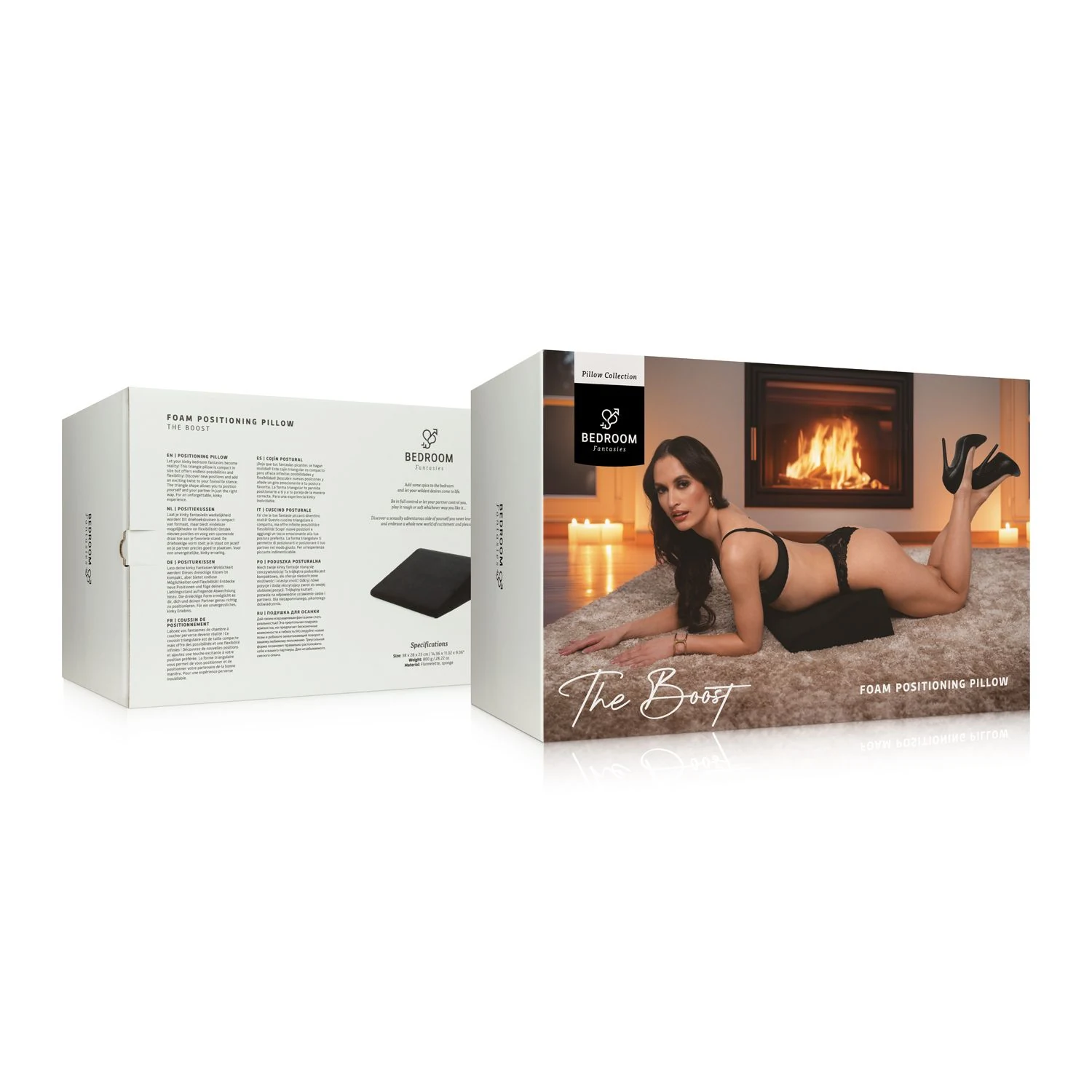Dreieckiges Positionierungskissen Schwarz für neue Positionen im Schlafzimmer