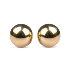 Ben Wa Liebeskugeln Gold 25 mm von Toys, zwei goldene Kugeln für Beckenbodentraining