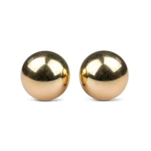 Ben Wa Liebeskugeln Gold 25 mm von Toys, zwei goldene Kugeln für Beckenbodentraining