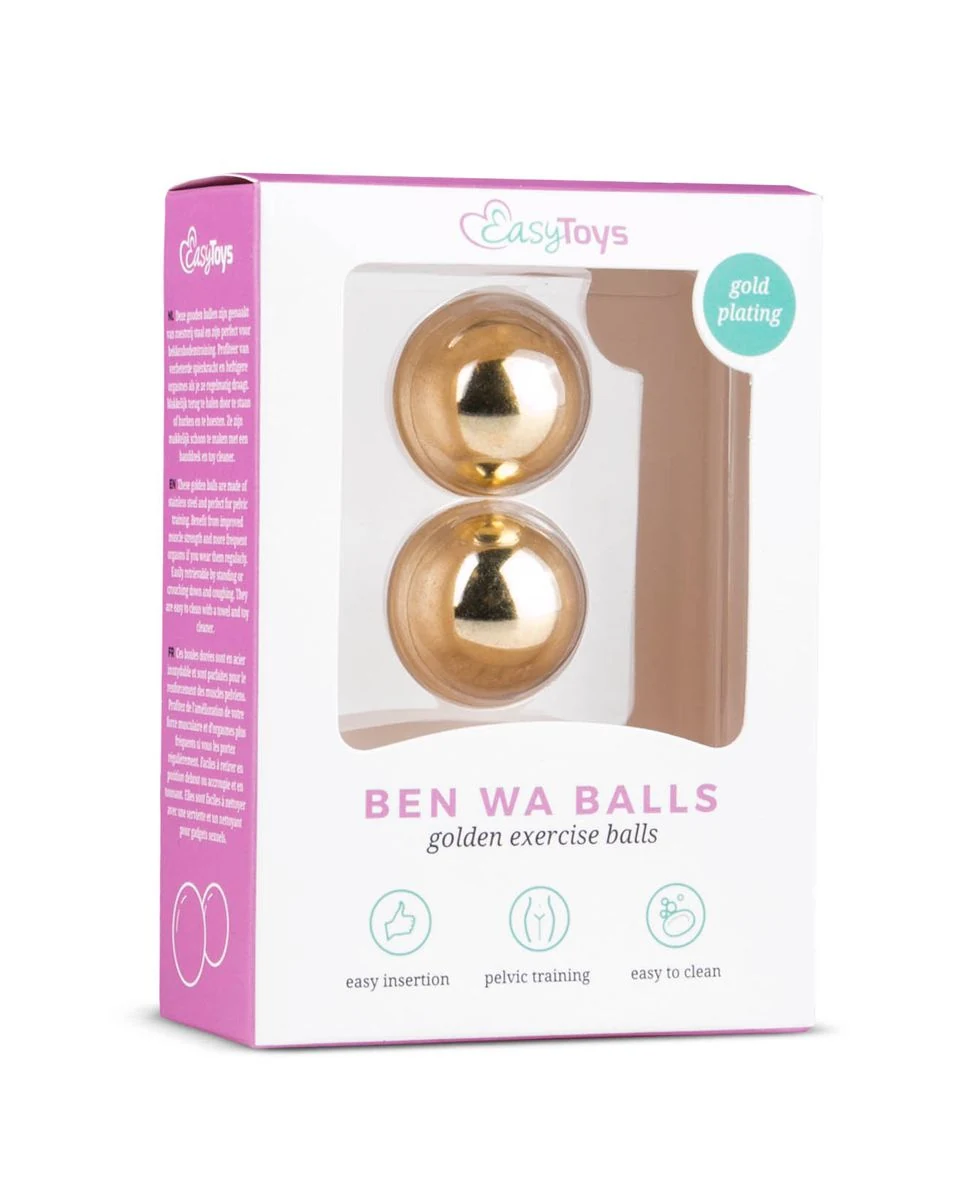 Goldene Toys Ben Wa Liebeskugeln mit 25 mm Durchmesser und 66 g Gewicht pro Kugel