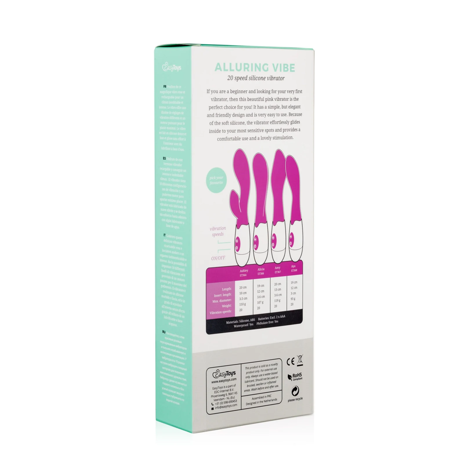 Toys Blossom Silikon Vibrator Rosa für unisex Anwendung mit flexiblem Schaft