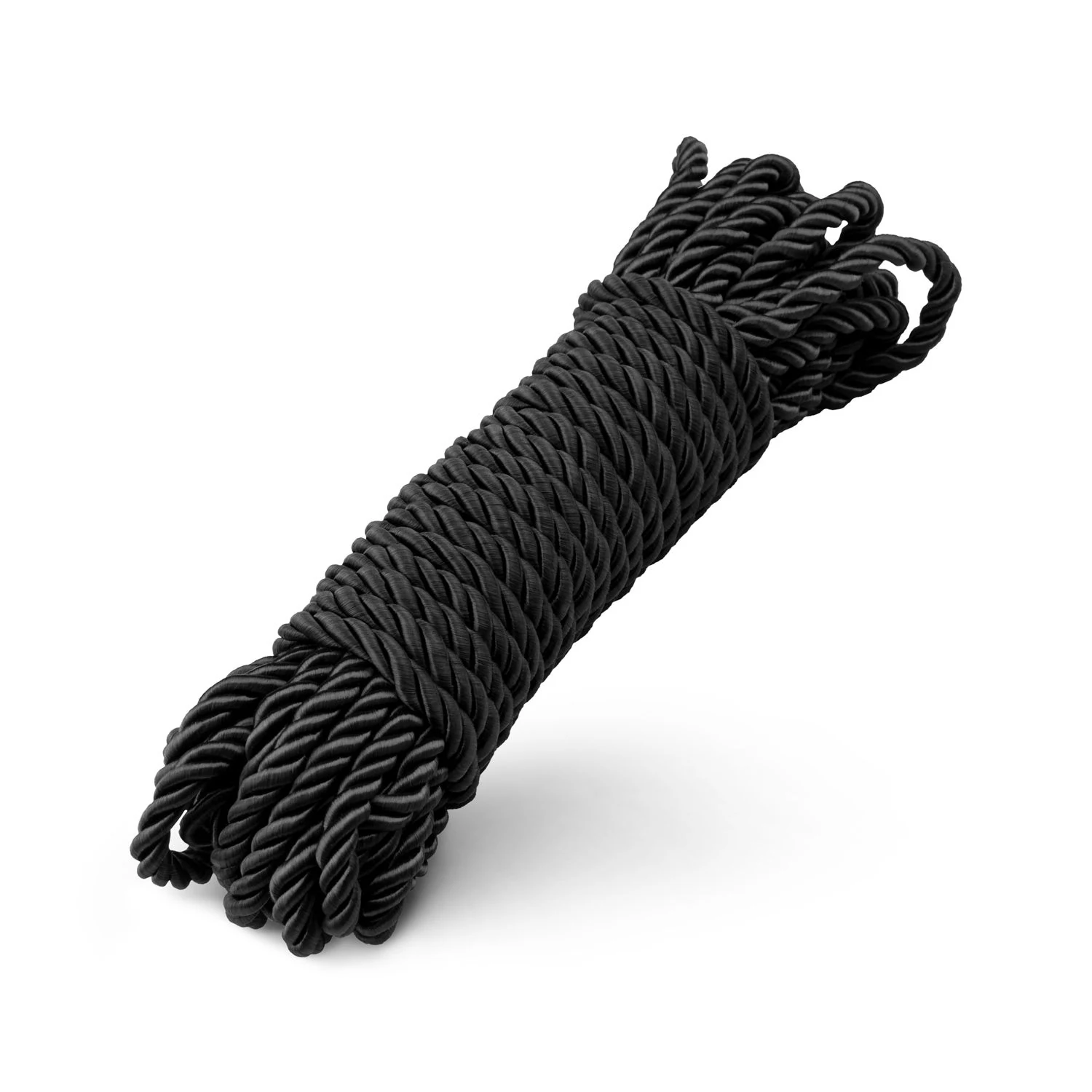 Glattes Baumwollseil für Bondagespiele in Schwarz