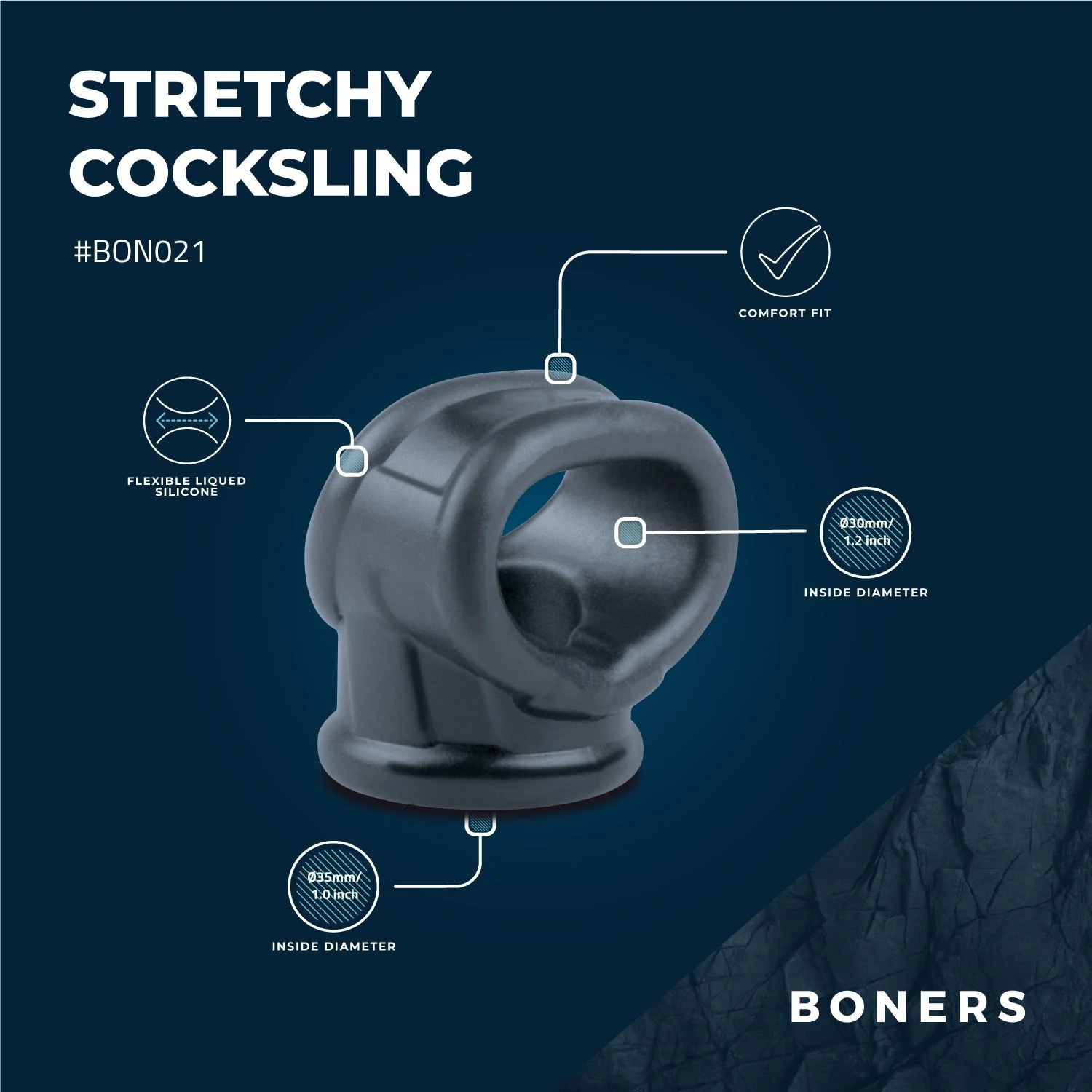 Boners Liquid Silicone 2 in 1 Ballstretcher für Ihn