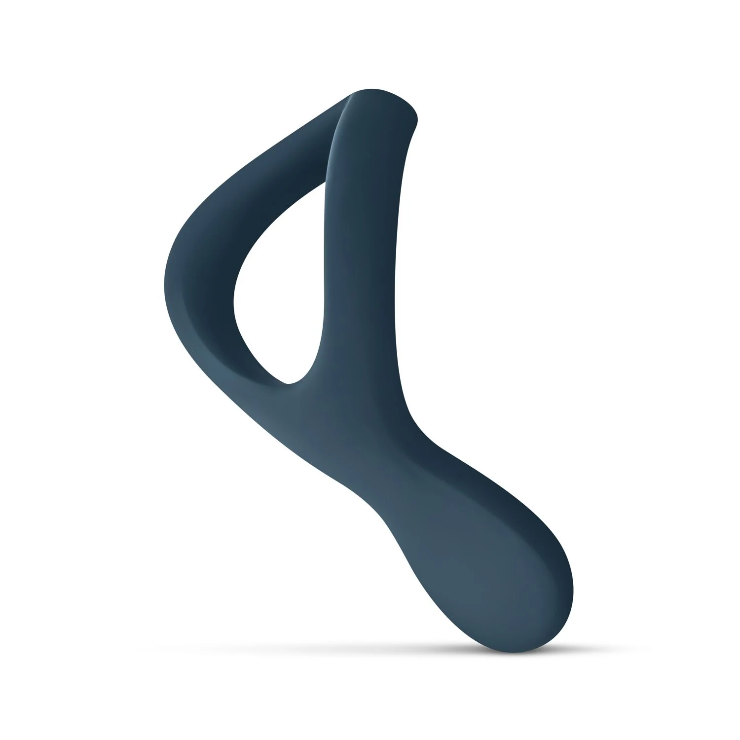 Boners Cockring aus blauem Silikon mit glatter Oberfläche