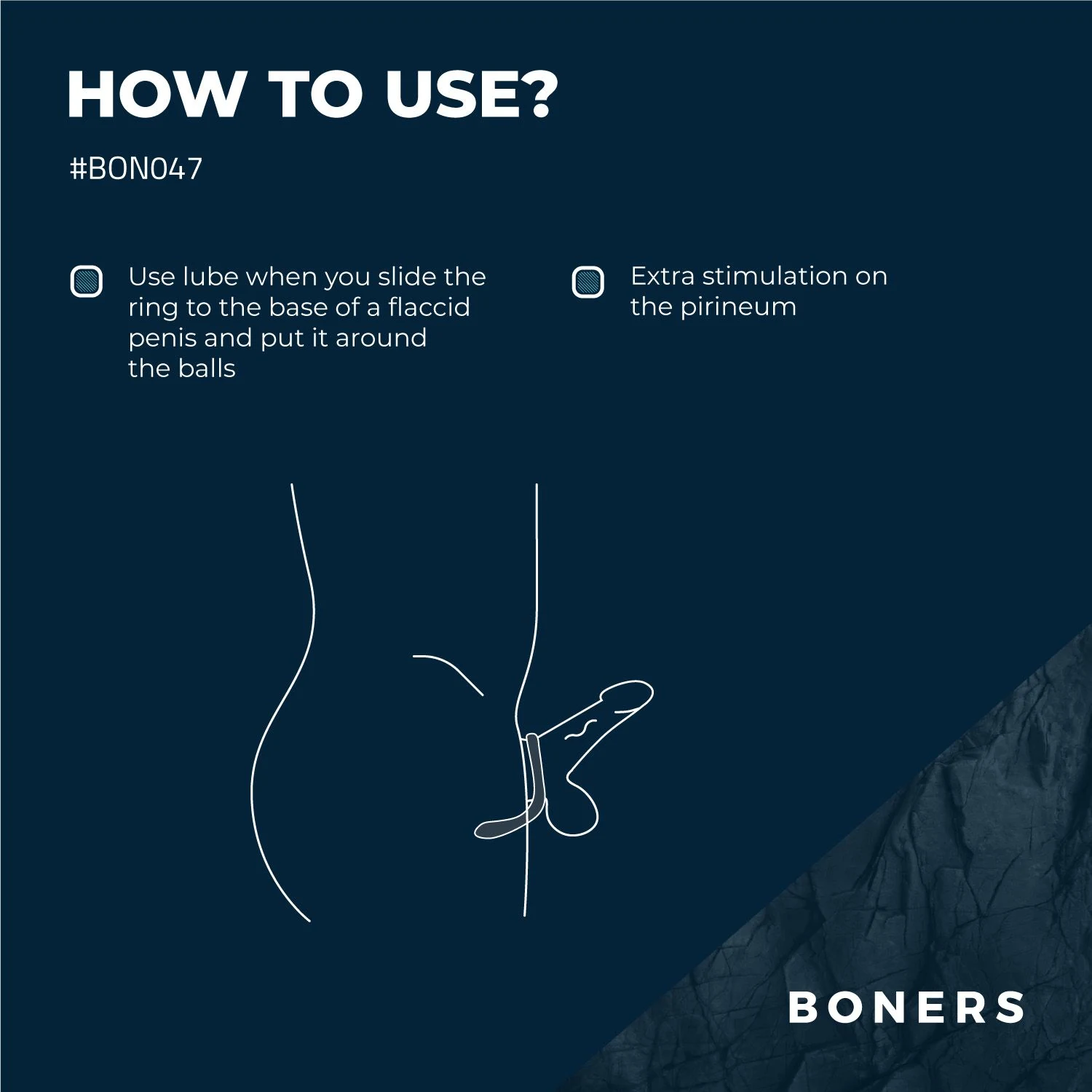 Boners Silikon-Cockring in Blau für Anfänger