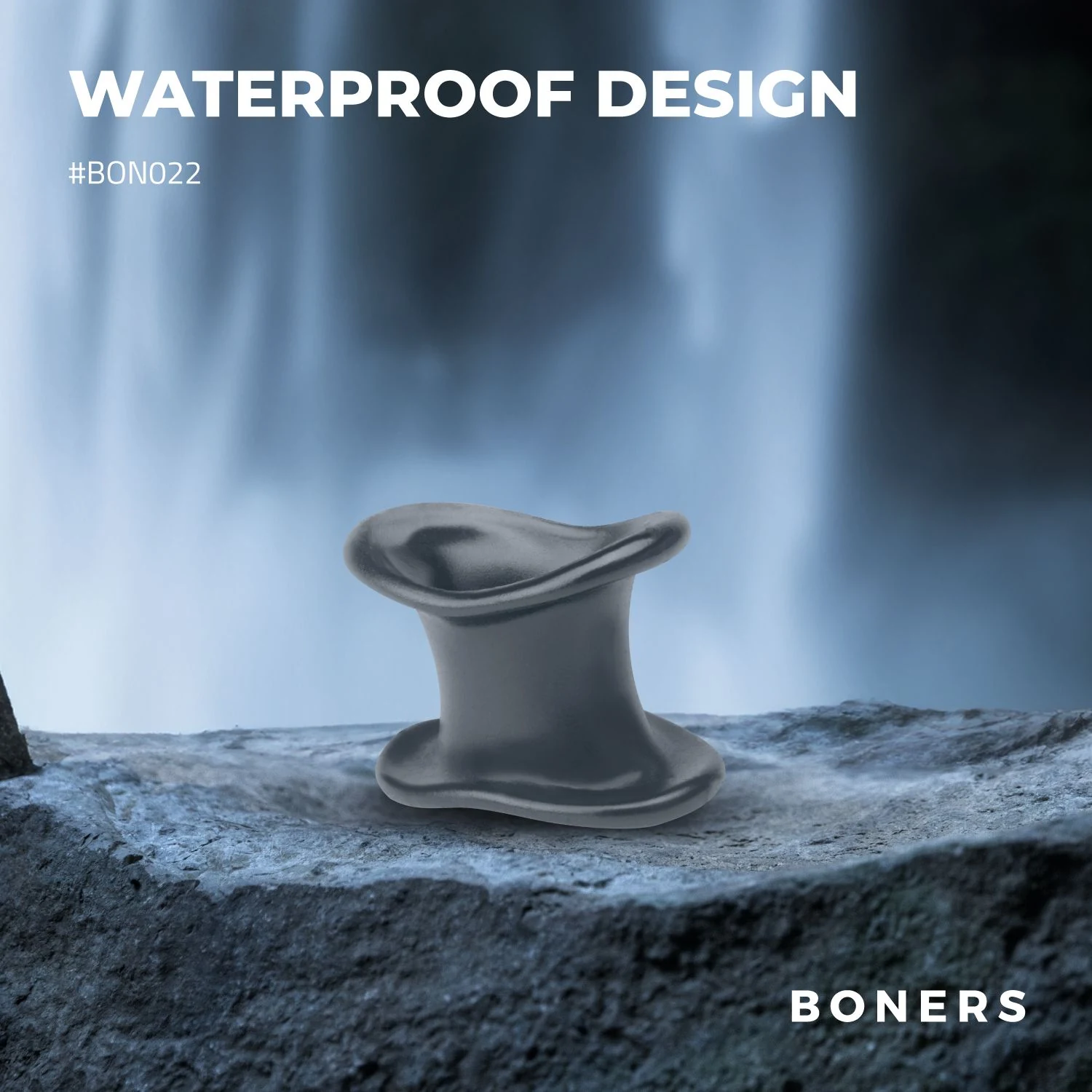 Grauer Silikon-Hodenstrecker von Boners mit männlichem Design