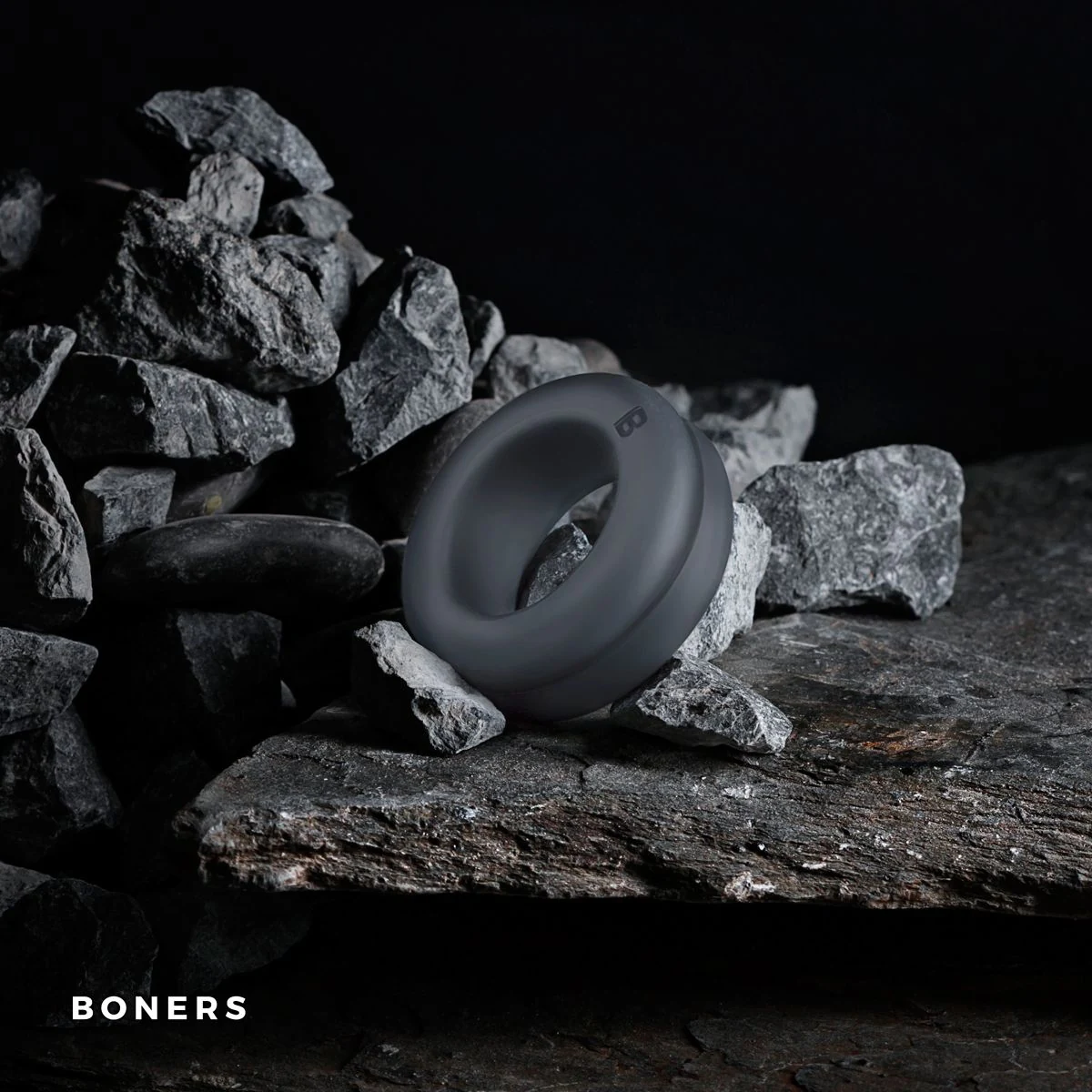 Grauer Penisring von Boners mit markantem Doppeldesign