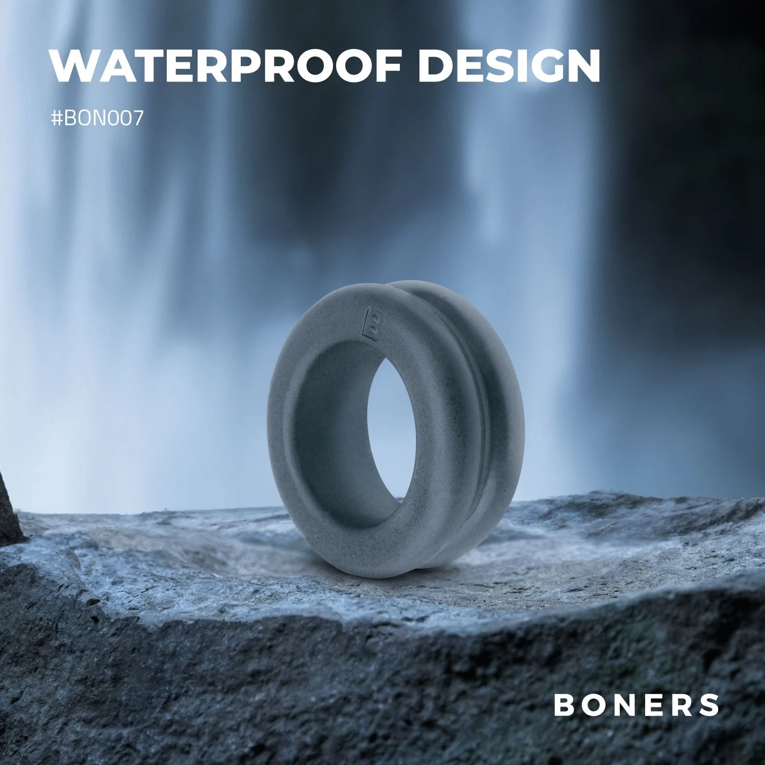 Wasserfester grauer Boners Penisring für Anfänger