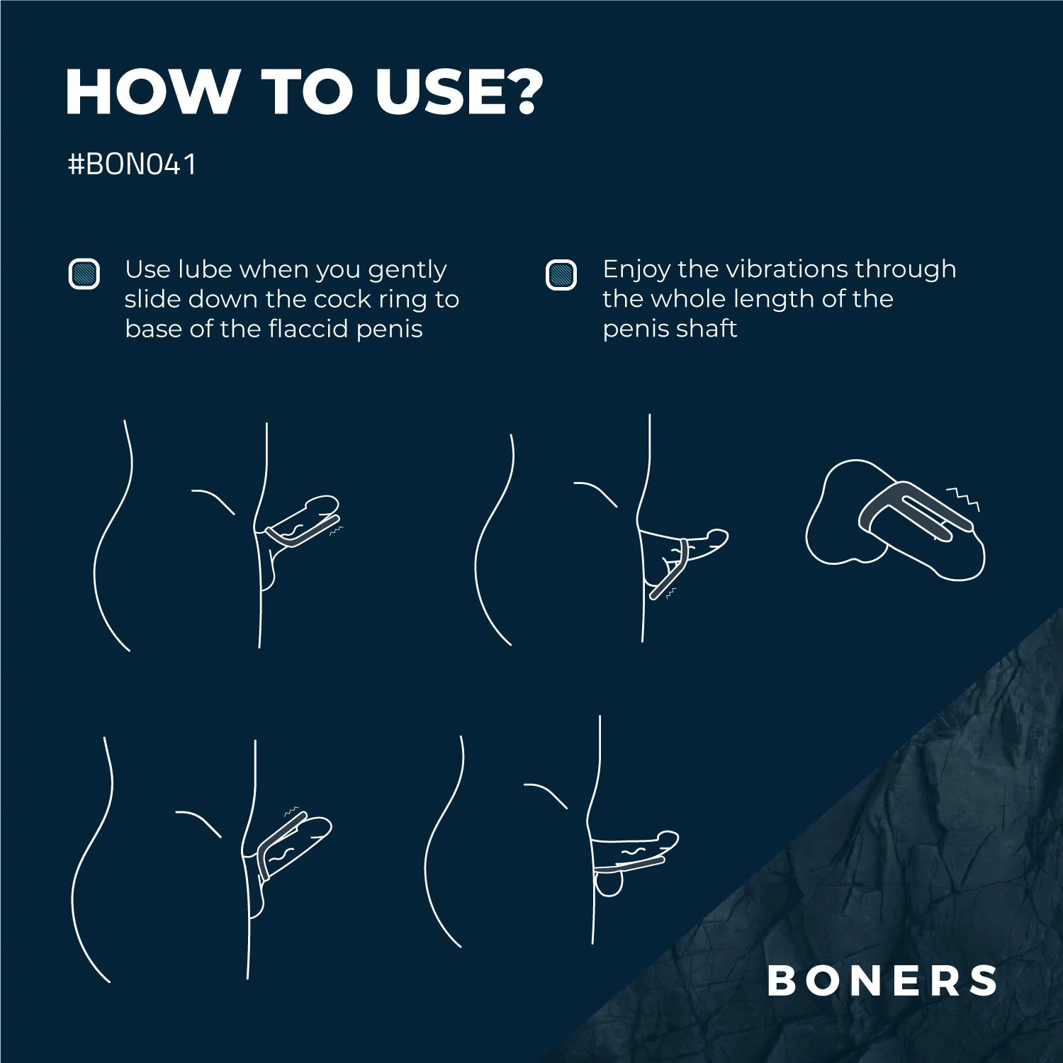 Penisring mit Vibration von Boners mit 10 Vibrationsmodi