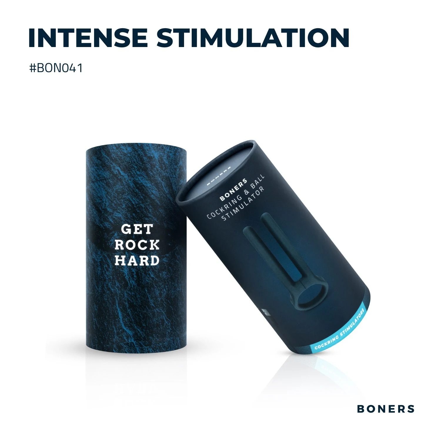 Wasserfester Boners Penisring in Blau mit verstellbarer Vibration