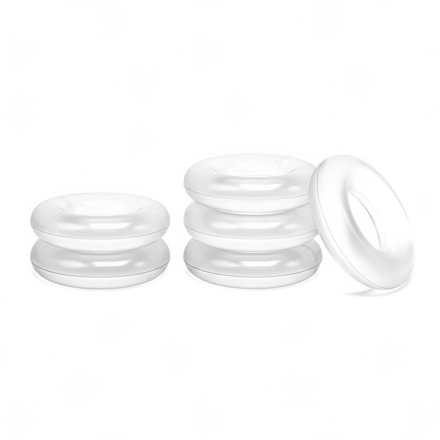 Transparentes Boners Penisring Set mit sechs Stretch-Ringen