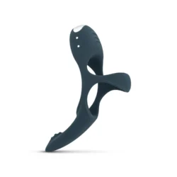 Boners Triple Penisring mit Vibration in Blau für dreifache Stimulation