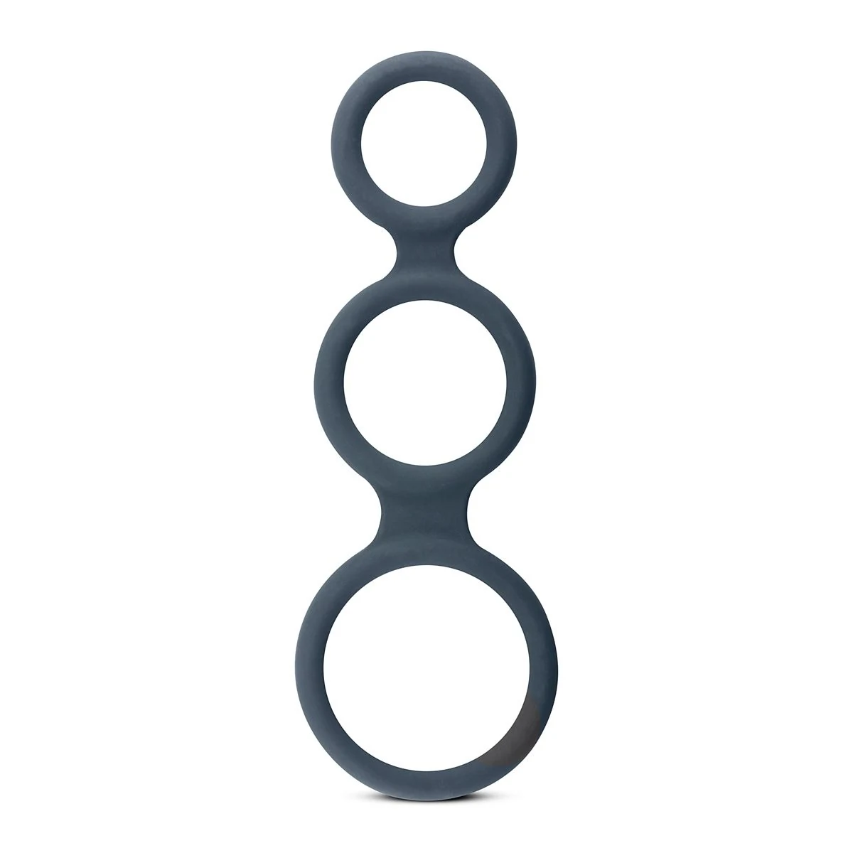 Boners Triple Ring aus grauem Silikon für Penis und Skrotum