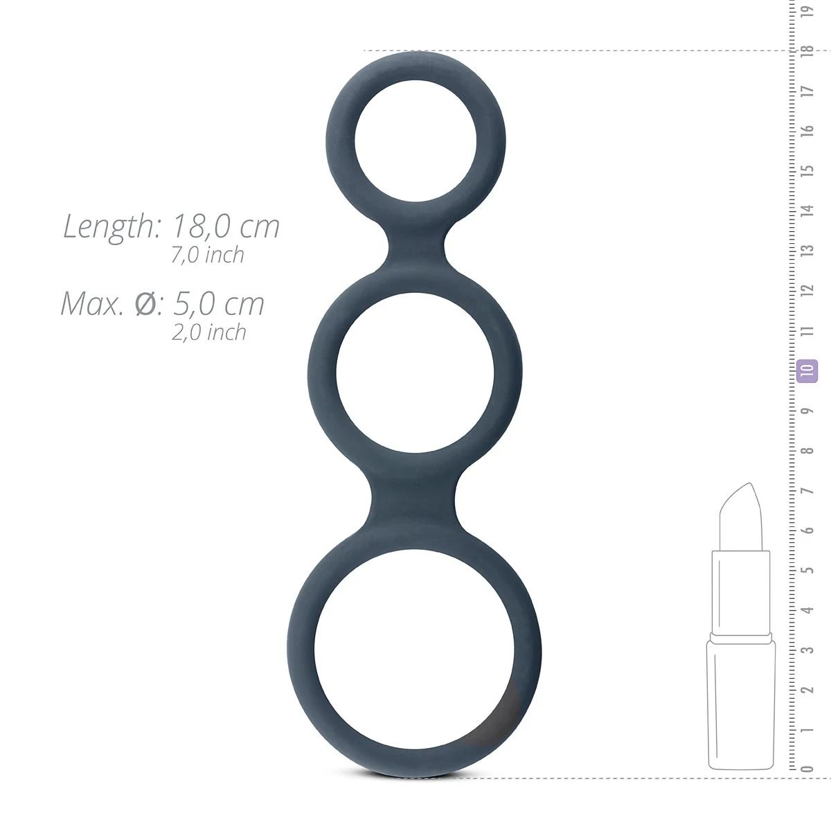 Boners Triple Ring geeignet mit Gleitmittel auf Wasserbasis
