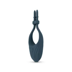 Boners verstellbarer Penisring in Blau mit Vibration und breitem oberen Teil
