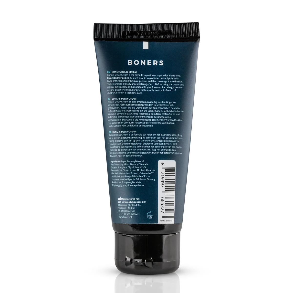Boners Creme 100 ml mit betäubendem Effekt zur Reduzierung von Überempfindlichkeit