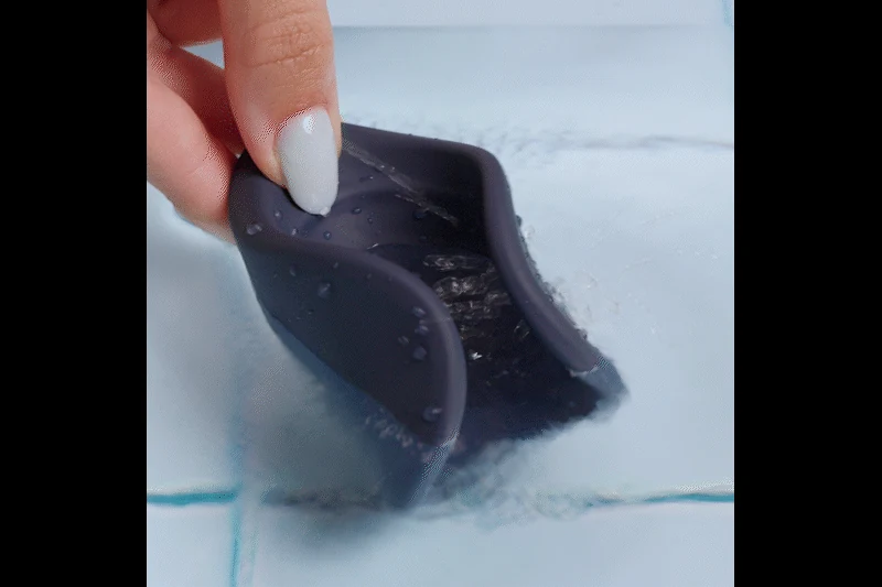 Blauer Handjob-Masturbator von Boners mit verstellbarer Vibration