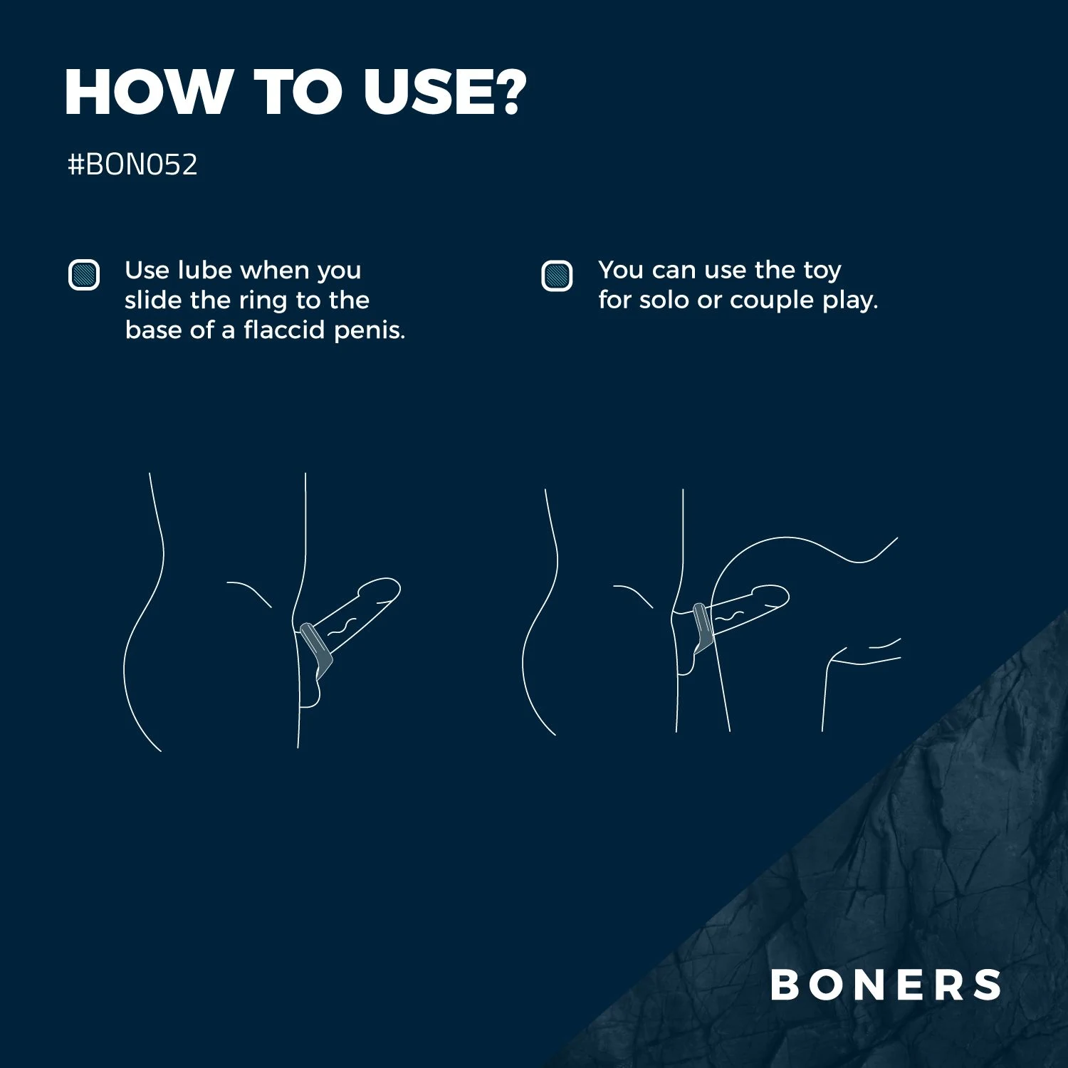 Blauer Penisring mit Vibration und Silikonverlängerung von Boners