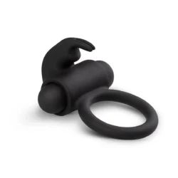 Bunny Vibe Ring, schwarzer Penisring mit Vibration und Häschenstimulator