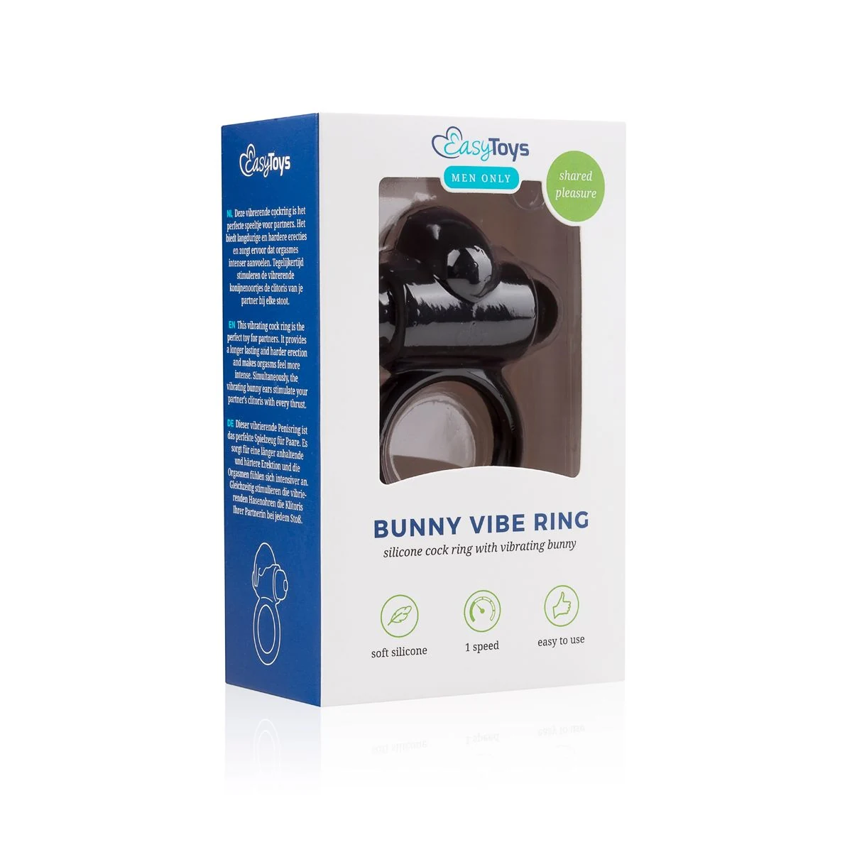 Biegsamer Bunny Vibe Ring mit einer Vibrationsstufe und Kugelvibrator