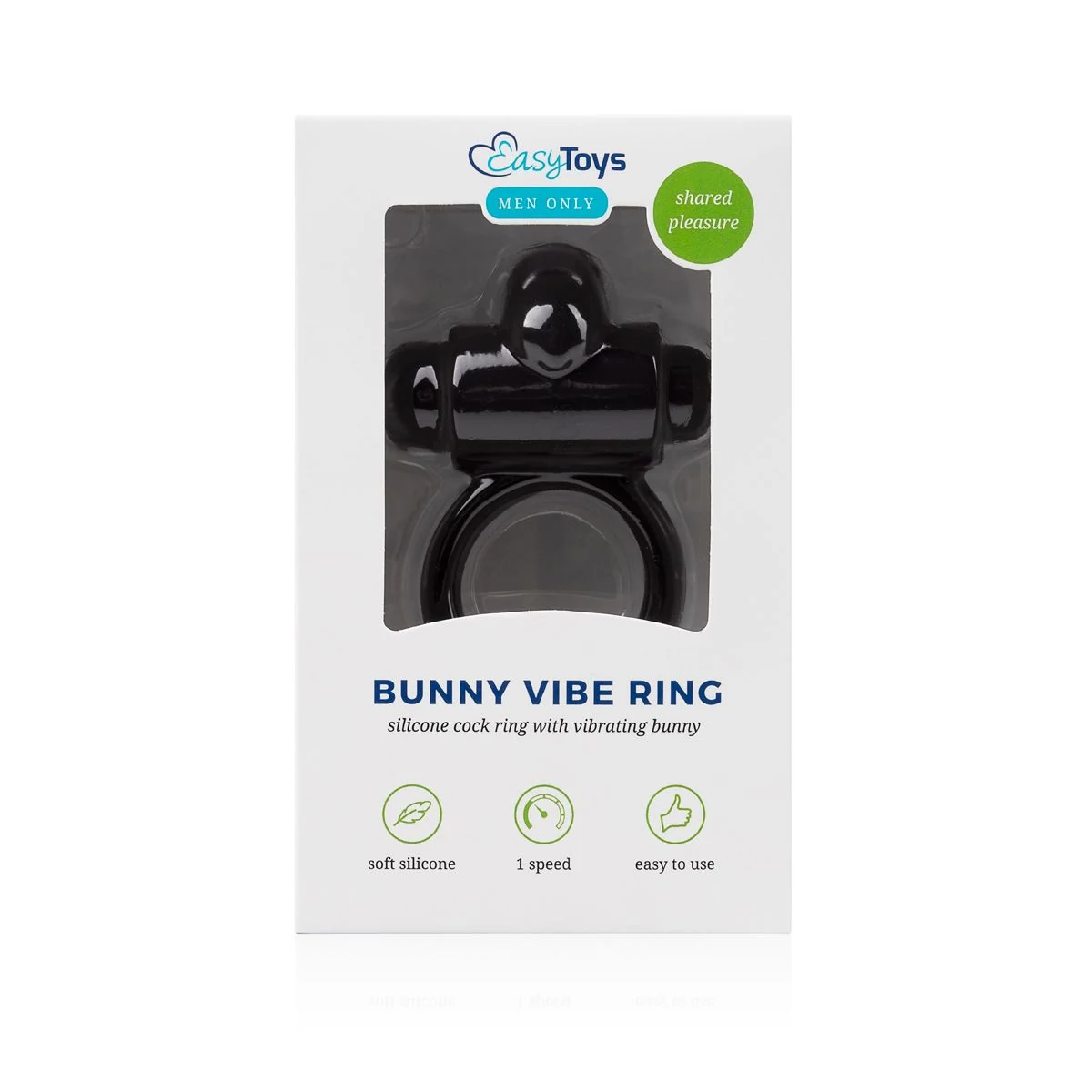Bunny Vibe Ring mit Standard Vibration, abnehmbarem Vibrator und Druckknopf