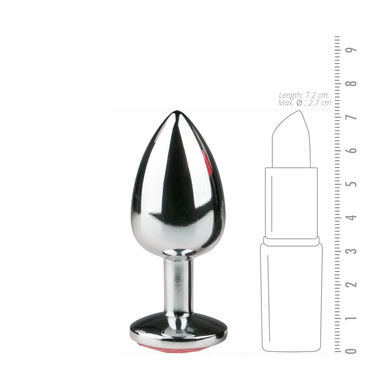 Butt Plug aus Metall in Größe S mit spitz zulaufender Spitze