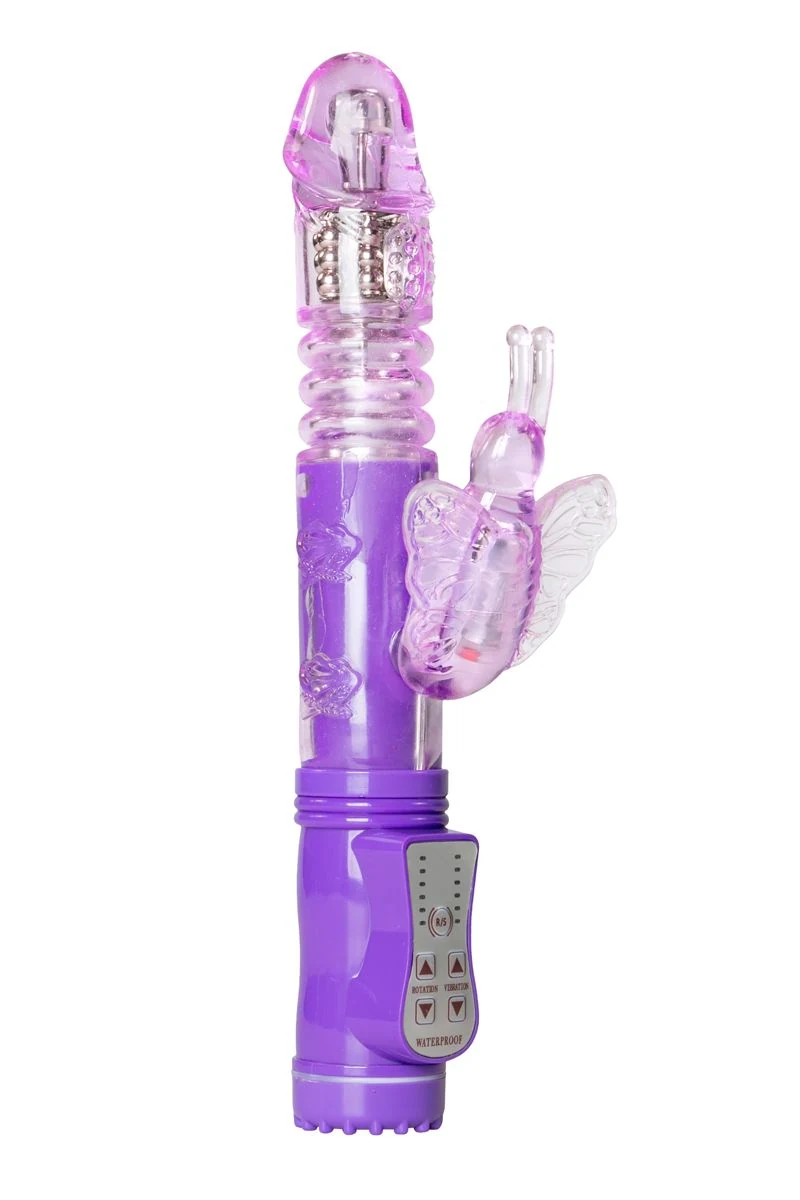 Butterfly Vibrator in Violett von Toys Vibe Collection mit Klitorisstimulator