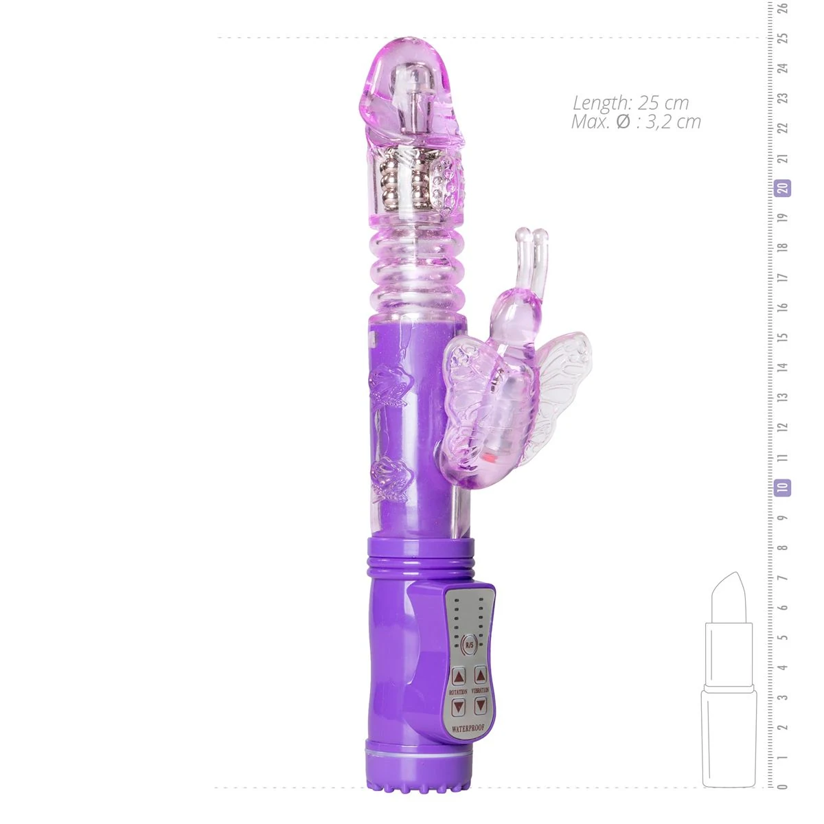Wasserfester Butterfly Vibrator aus TPE mit variierenden Vibrationen