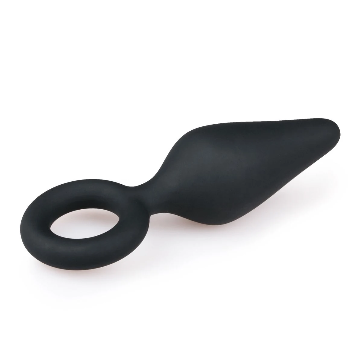Biegsamer Buttplug mit Zugring für anale Stimulation, 120 mm Länge