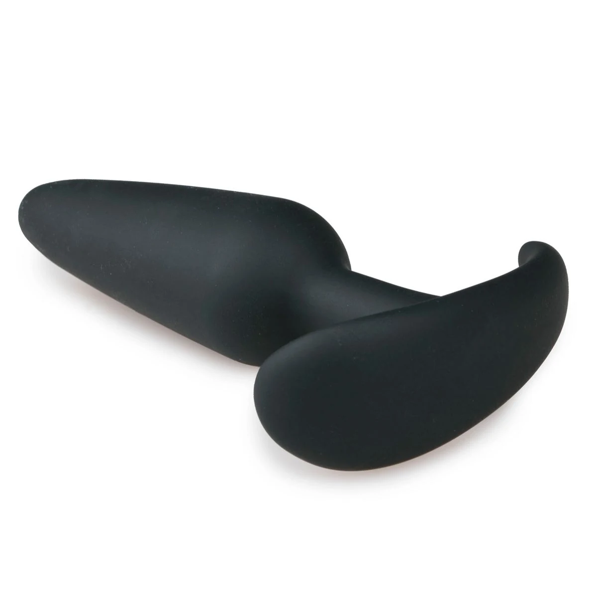 Großer schwarzer Buttplug mit glatter Oberfläche und 32 mm maximalem Durchmesser