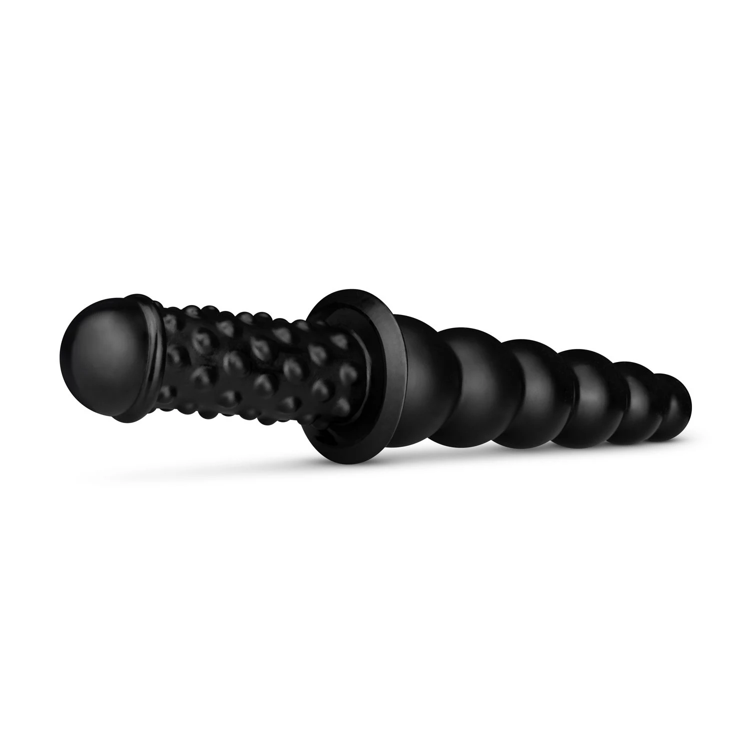 Doppelseitiger Dildo mit strukturierter Form für alleinige oder gemeinsame Nutzung