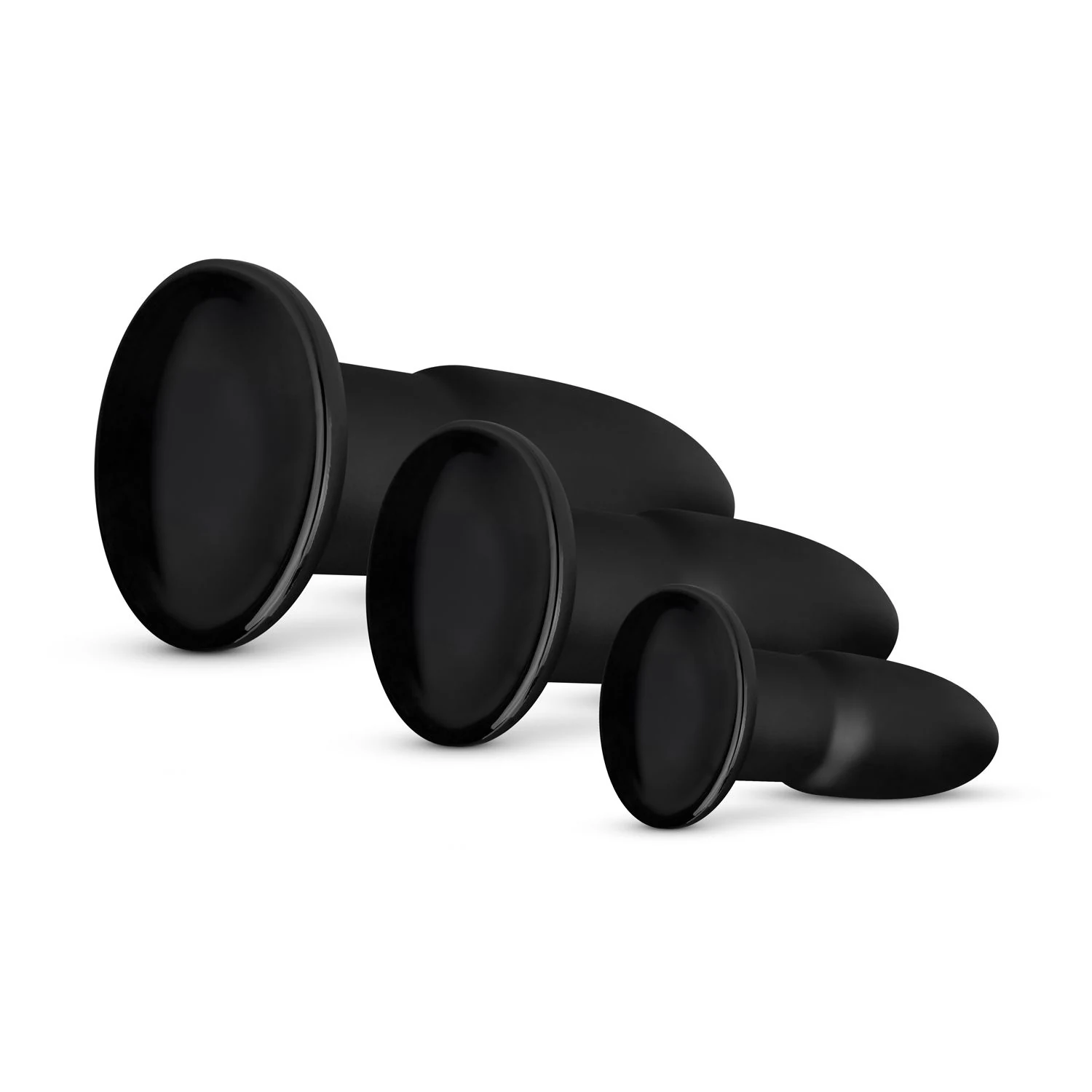 3-teiliges Analplug Set mit starker Basis