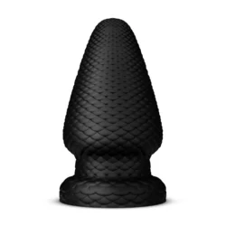 BUTTR Cold Blooded großer Analplug mit Rillen in Schwarz