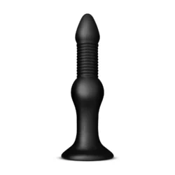 BUTTR Explosive Warhead Anal Dildo schwarz mit gerilltem Schaft und Saugnapf