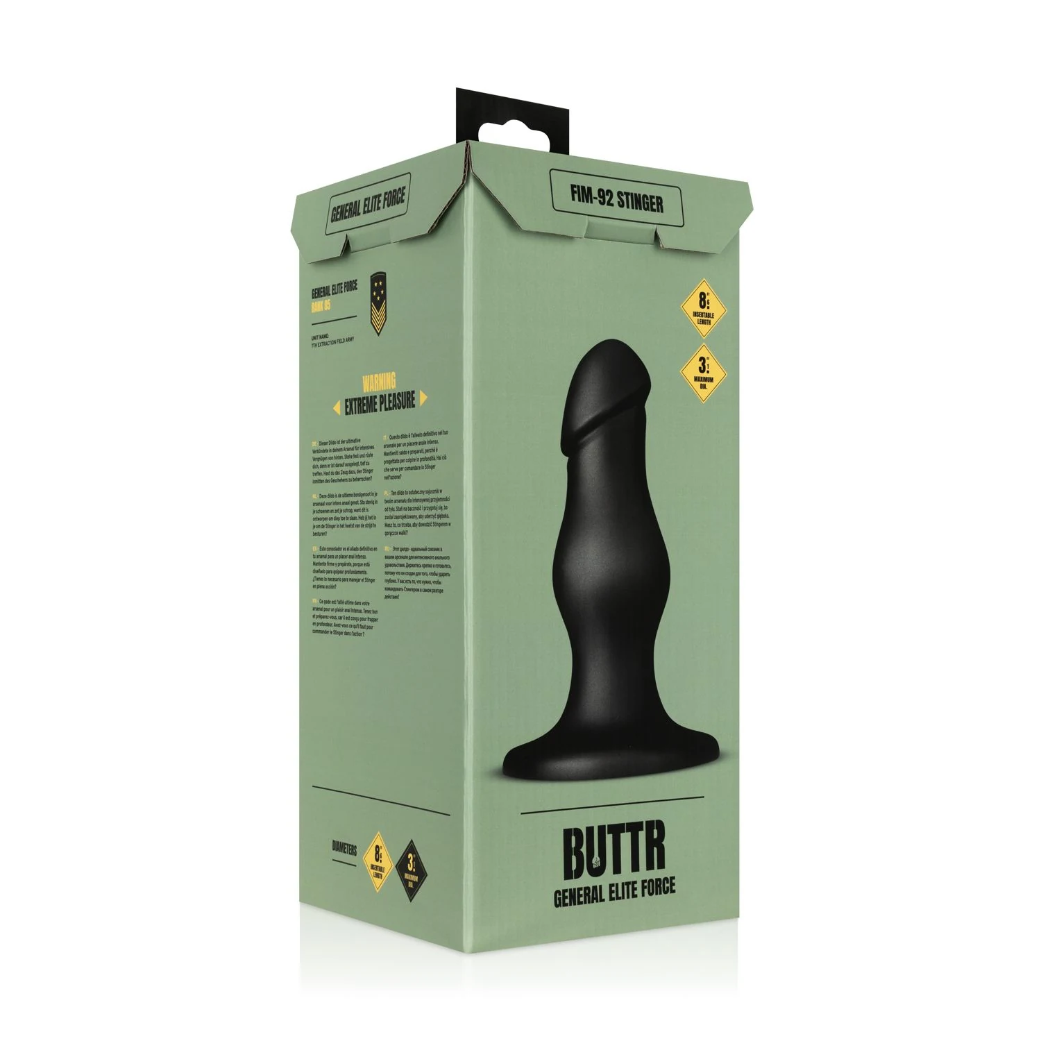 Glatter Anal Dildo von BUTTR mit 220 mm Länge und 80 mm Durchmesser
