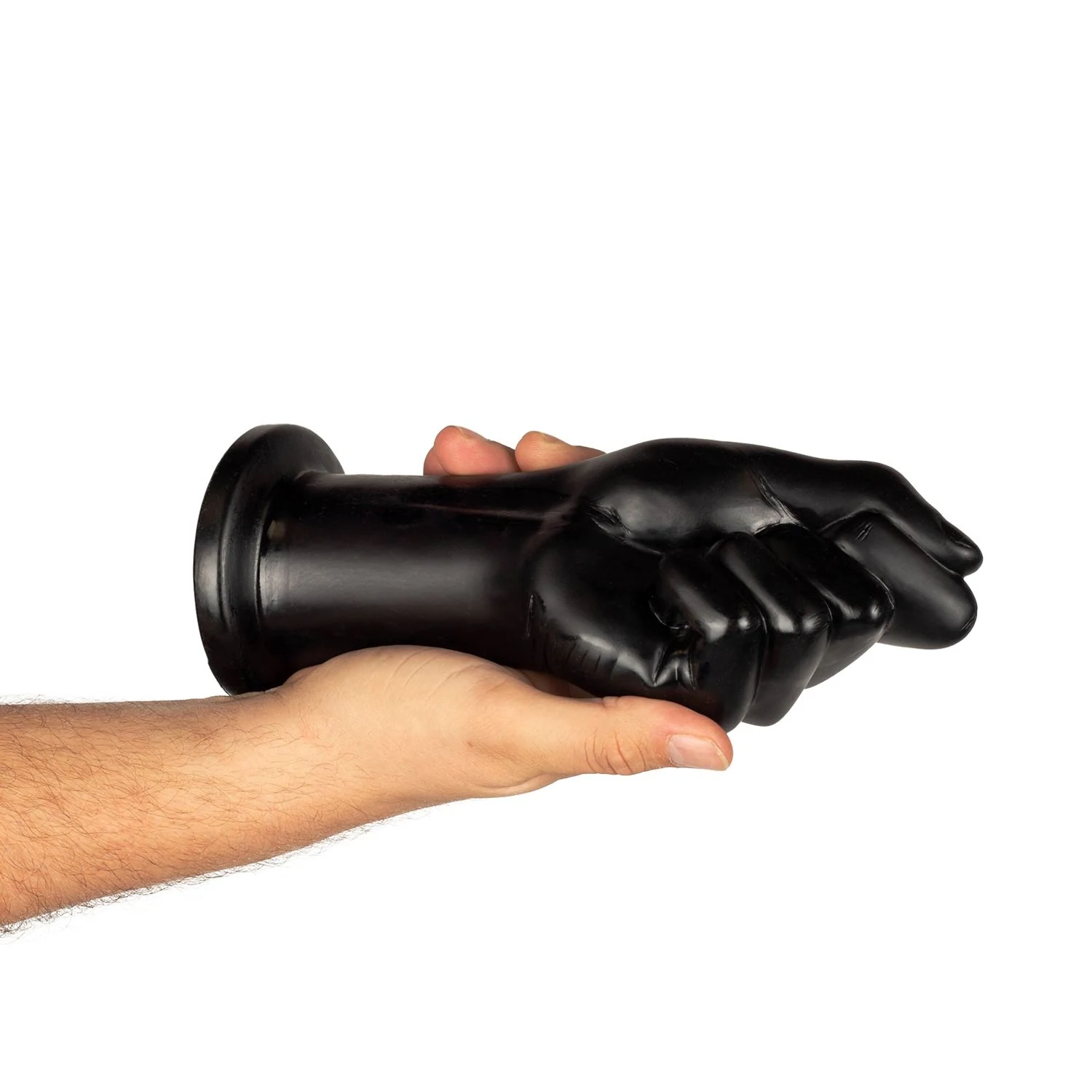 Schwarzer Faust Dildo von BUTTR aus PVC, weich und flexibel mit glatter Struktur