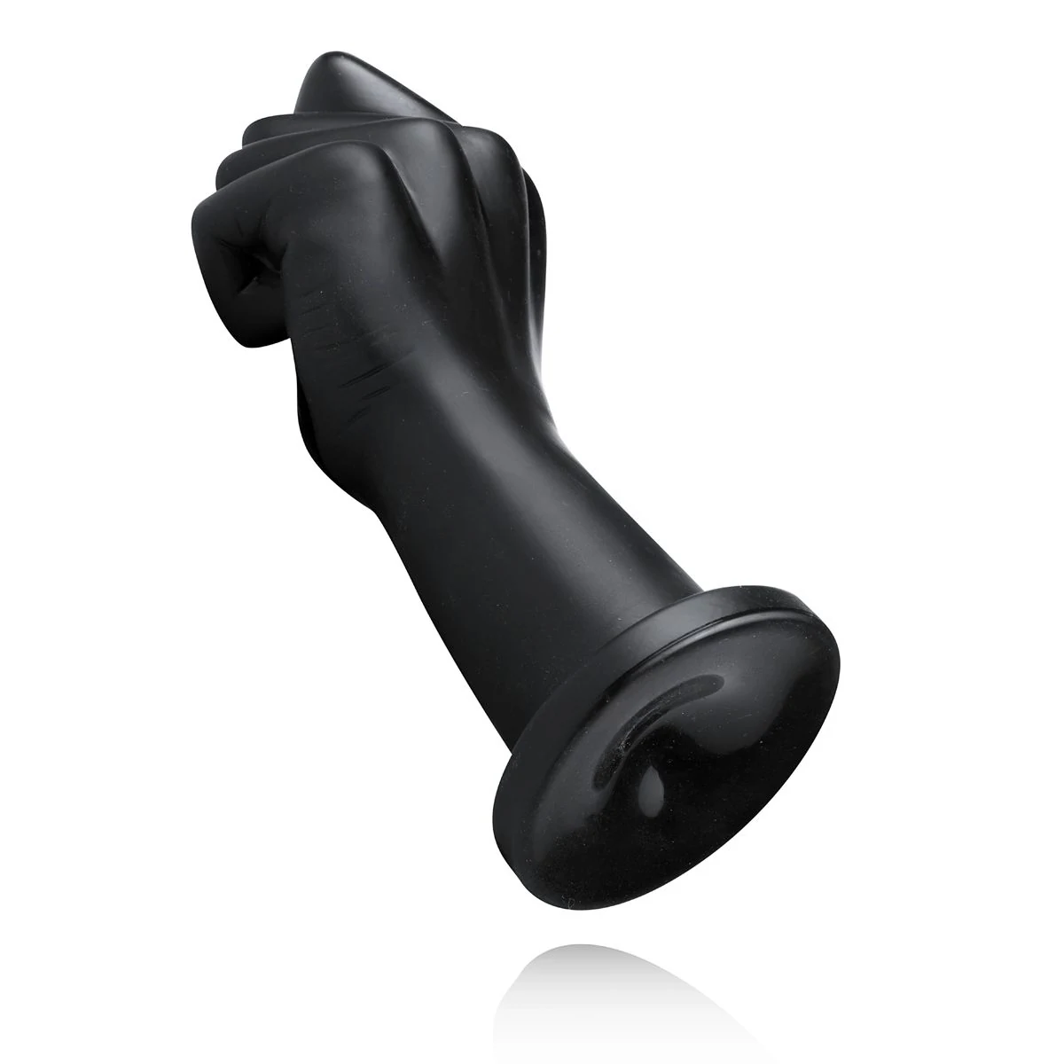 Glatter schwarzer FistCorps Dildo mit 220 mm Länge und 205 mm Einführtiefe
